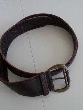 LINEA PELLE BOHEMIAN COWGIRL FESTIVAL BROWN LEATHER BELT SIZE LARGE